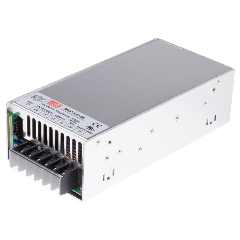 1 pcs - MEAN WELL Switching Power Supply, MSP-600-48, 48V dc, 13A, 624W, 1 Output, 120 - 370 V dc, 85 - 264 V ac