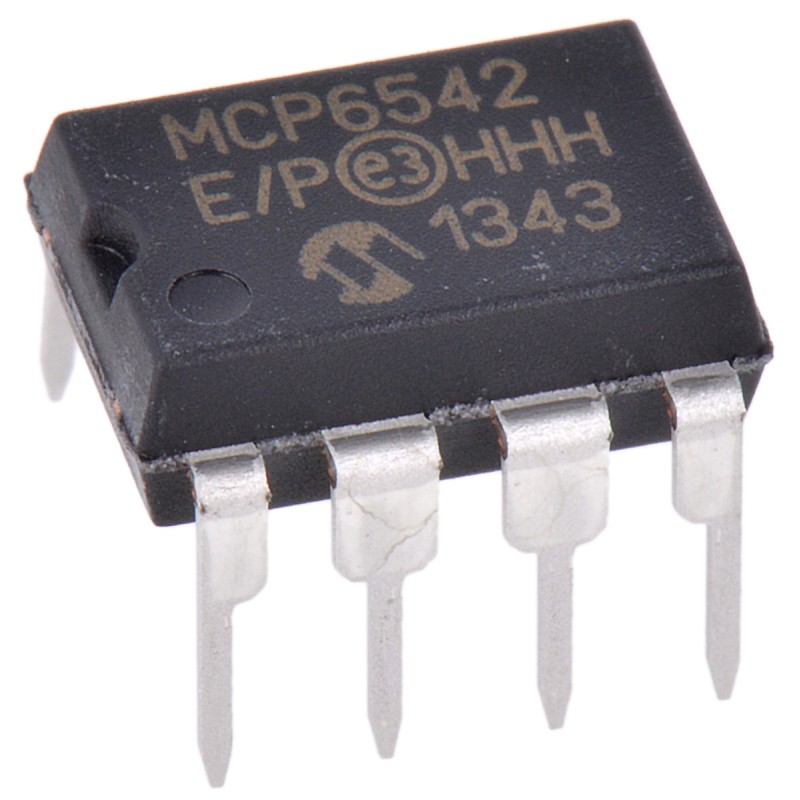 10 pcs - MCP6542-E/P Microchip, Dual Comparator, Push-Pull O/P, 1.6 to 5.5 V 8-Pin PDIP