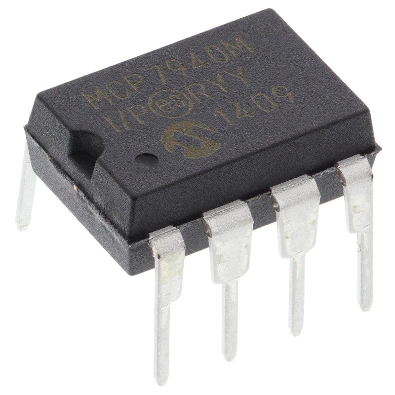 10 pcs - Microchip MCP7940M-I/P, Real Time Clock (RTC), 64B RAM Serial-I2C, 8-Pin PDIP