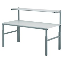 1 pcs - RS PRO TPH918 ESD Workbench, 300kg Max Load, Adjustable Height, 650 - 900 mm, 1080 - 1550 mm x 1800mm x