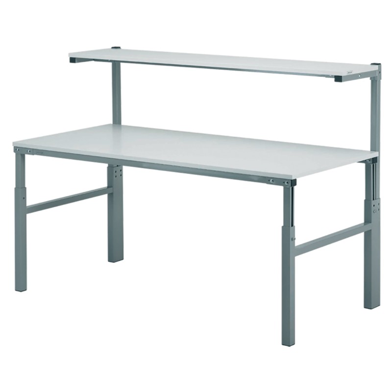 1 pcs - RS PRO TPH918 ESD Workbench, 300kg Max Load, Adjustable Height, 650 - 900 mm, 1080 - 1550 mm x 1800mm x