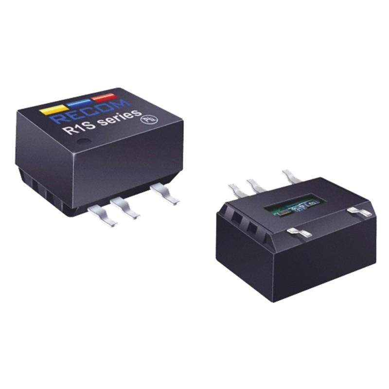 1 pcs - Recom R1S DC-DC Converter, 5V dc/ 200mA Output, 4.5 - 5.5 V dc Input, 1W, Surface Mount, +100°C Max Temp -40°C