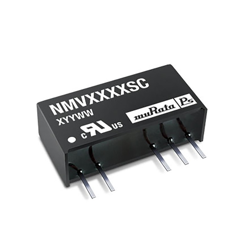 1 pcs - Murata Power Solutions NMV DC-DC Converter, ±9V dc/ ±55mA Output, 4.5 - 5.5 V dc Input, 1W, Through Hole, +85°C