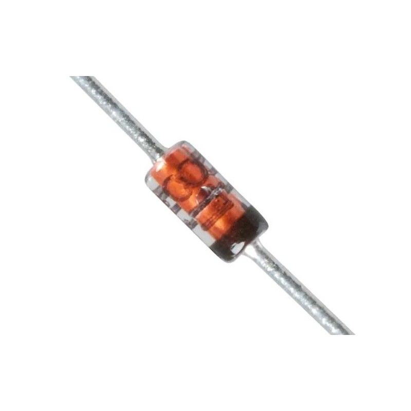 100 pcs - Vishay 30V 200mA, Schottky Rectifier & Schottky Diode, 2-Pin DO-35 (DO-204AH) BAT85S-TR