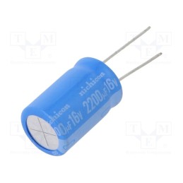 1 pcs x NICHICON - UBW1C222MHD1TN - Capacitor: electrolytic, THT, 2200uF, 16VDC, Ø16x25mm, Pitch: 7.5mm