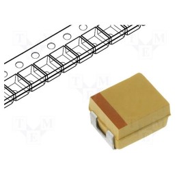 1 pcs x KYOCERA AVX - TPSB107M010R0400 - Capacitor: tantalum, low ESR, 100uF, 10VDC, SMD, B, 1411, ±20%, 400mΩ