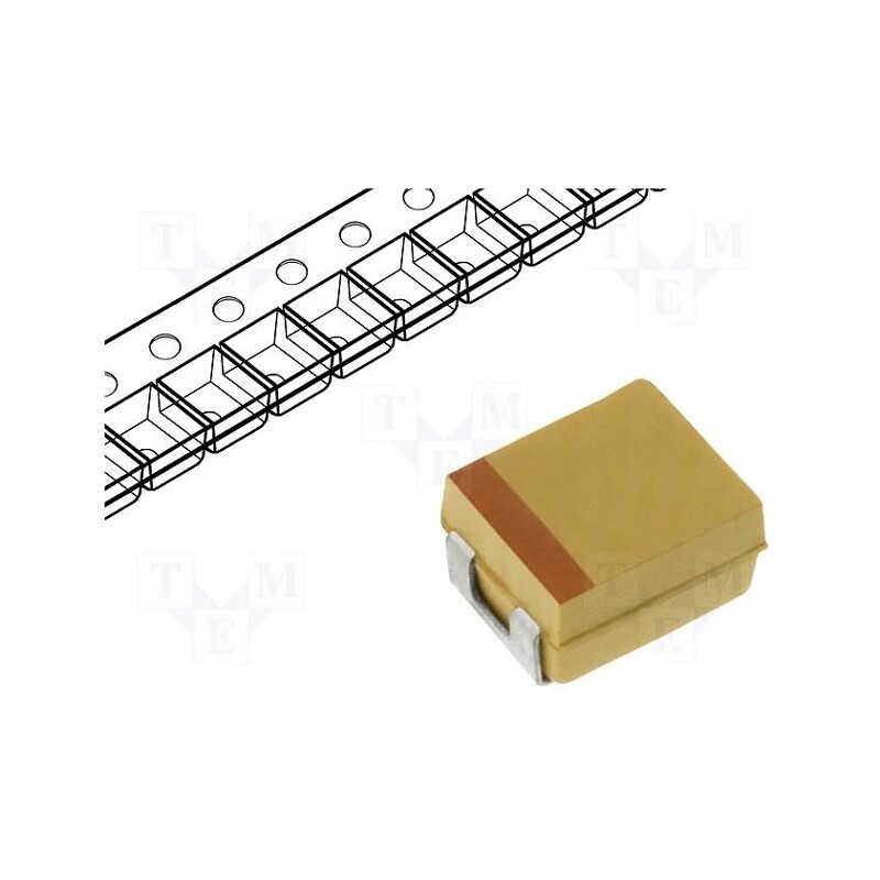 1 pcs x KYOCERA AVX - TPSB107M010R0400 - Capacitor: tantalum, low ESR, 100uF, 10VDC, SMD, B, 1411, ±20%, 400mΩ