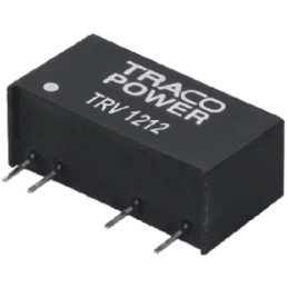 1 pcs - TRACOPOWER TRV 1 DC-DC Converter, 5V dc/ 200mA Output, 4.5 - 5.5 V dc Input, 1W, Through Hole, +85°C Max Temp