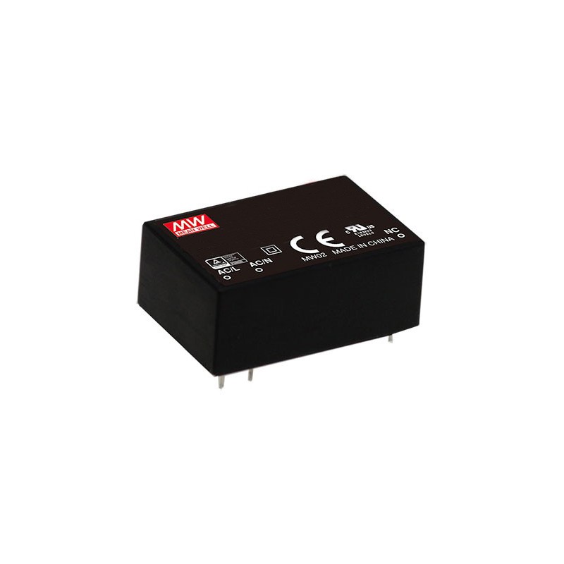 1 pcs - MEAN WELL Switching Power Supply, IRM-03-9, 9V dc, 333mA, 3W, 1 Output, 120 - 430 V dc, 85 - 305 V ac