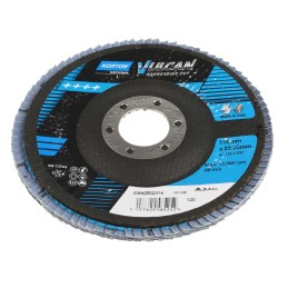 1 pcs - Norton Flap Disc Zirconium Oxide Flap Disc, 115mm, Fine Grade, P120 Grit, Vulcan