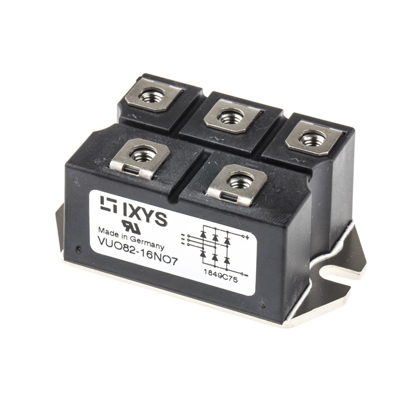 10 pcs - IXYS Bridge Rectifier Module, 88A, 1600V, 3-phase, 5-Pin