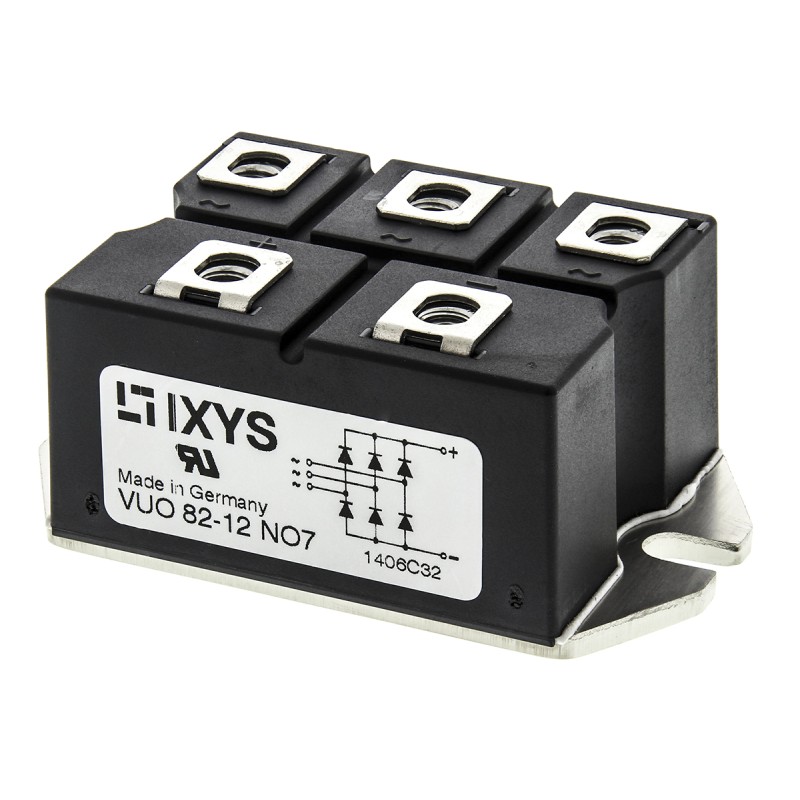 10 pcs - IXYS Bridge Rectifier Module, 88A, 1200V, 3-phase, 5-Pin