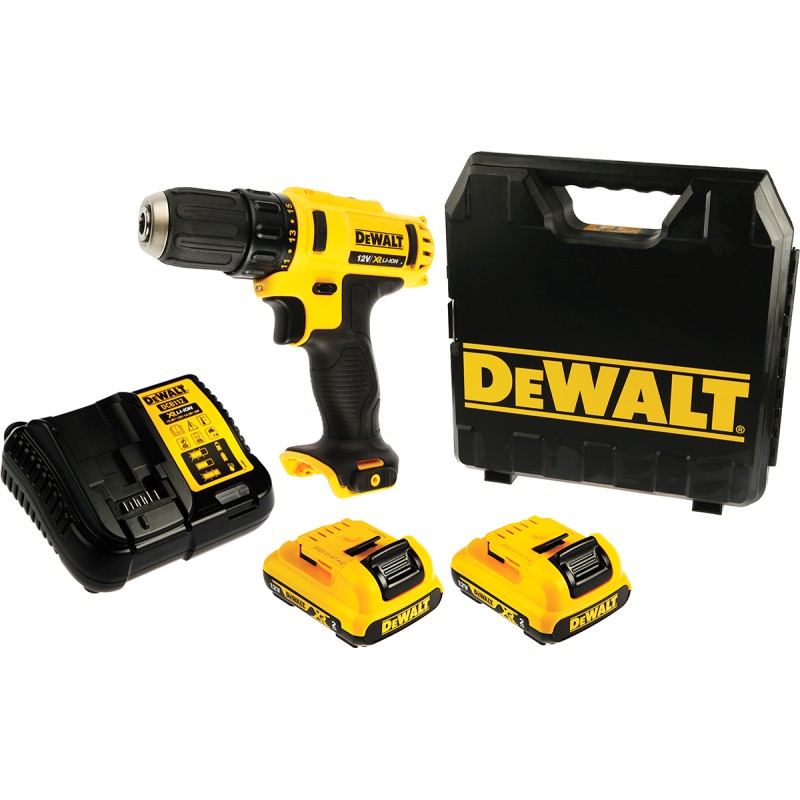 1 pcs - DeWALT DCD Keyless 12V Cordless Drill Driver, Euro Plug
