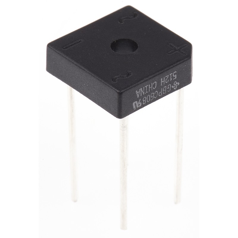100 pcs - Vishay Bridge Rectifier, 6A, 800V, 4-Pin