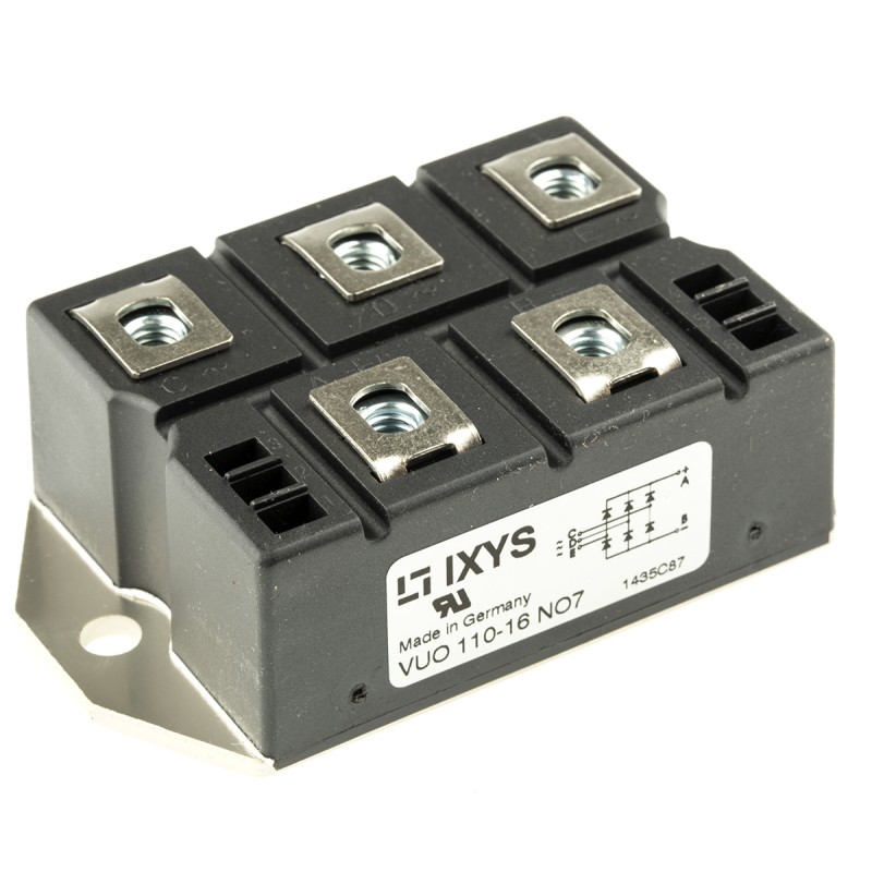 5 pcs - IXYS Bridge Rectifier Module, 127A, 1600V, 3-phase, 5-Pin