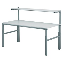 1 pcs - RS PRO Workbench, 300kg Max Load, Adjustable Height, 650 - 900 mm, 1080 - 1550 mm x 1800mm x 900mm