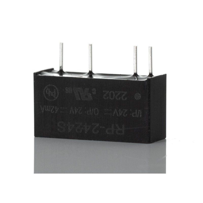 1 pcs - Recom RP DC-DC Converter, 24V dc/ 42mA Output, 21.6 - 26.4 V dc Input, 1W, Through Hole, +90°C Max Temp -40°C