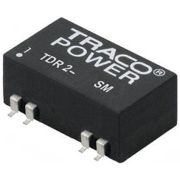 1 pcs - TRACOPOWER TDR 2SM DC-DC Converter, 5V dc/ 400mA Output, 9 - 18 V dc Input, 2W, Surface Mount, +85°C Max Temp