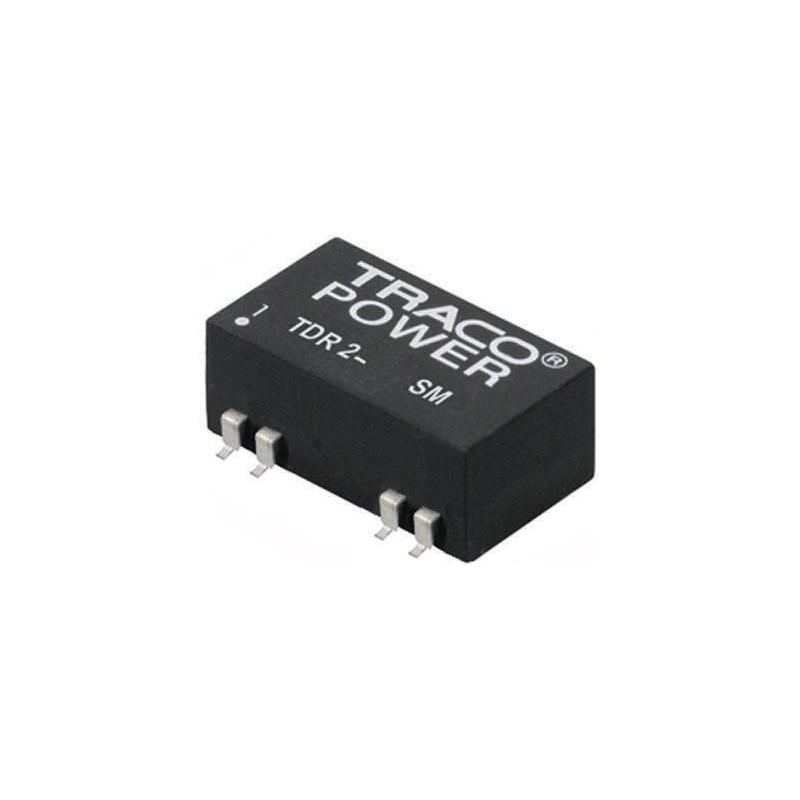 1 pcs - TRACOPOWER TDR 2SM DC-DC Converter, 5V dc/ 400mA Output, 9 - 18 V dc Input, 2W, Surface Mount, +85°C Max Temp
