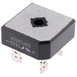 50 pcs - onsemi Bridge Rectifier, 25A, 600V, 4-Pin