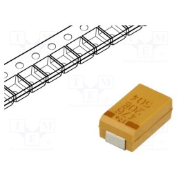 1 pcs x KEMET - T495D476K020ATE100 - Capacitor: tantalum, low ESR, 47uF, 20VDC, SMD, D, 2917, ±10%, 100mΩ