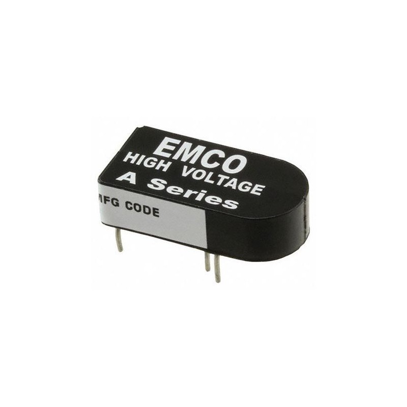 1 pcs - XP Power A DC-DC Converter, 2kV dc/ 500μA Output, 0 - 12 V dc Input, 1W, Through Hole, +75°C Max Temp -25°C Min