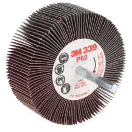 1 pcs - 3M Aluminium Oxide Flap Wheel, 80mm Diameter, P60 Grit