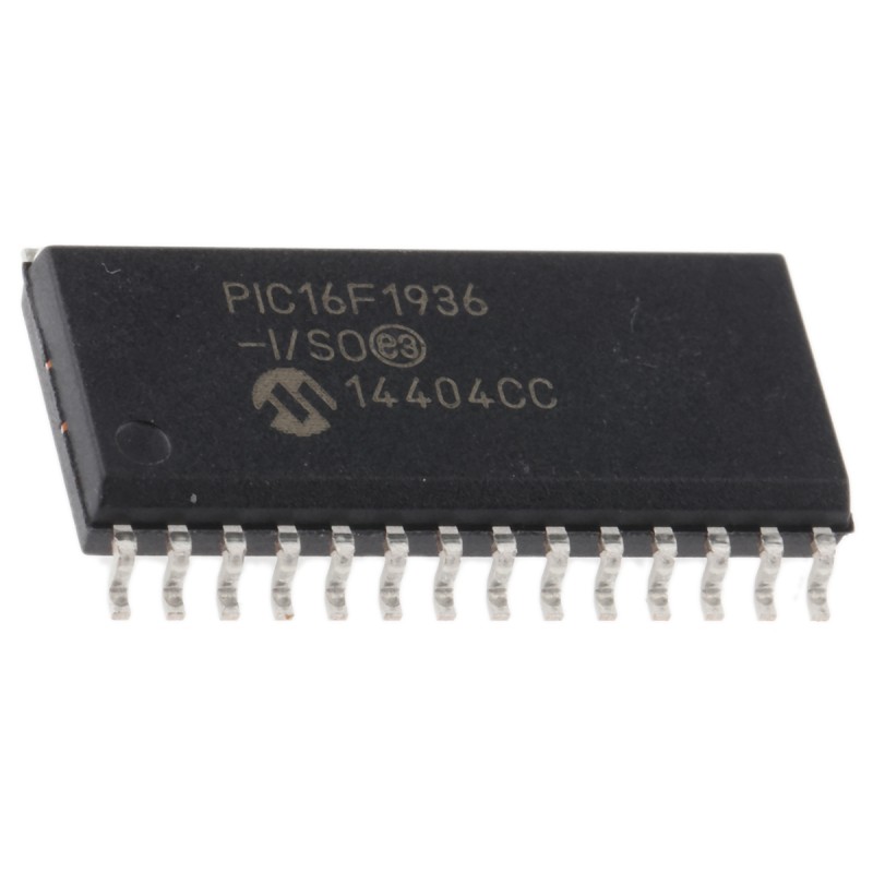 2 pcs - Microchip PIC16F1936-I/SO, 8bit PIC Microcontroller, PIC16F, 32MHz, 8192 x 14 words, 256 B Flash, 28-Pin SOIC