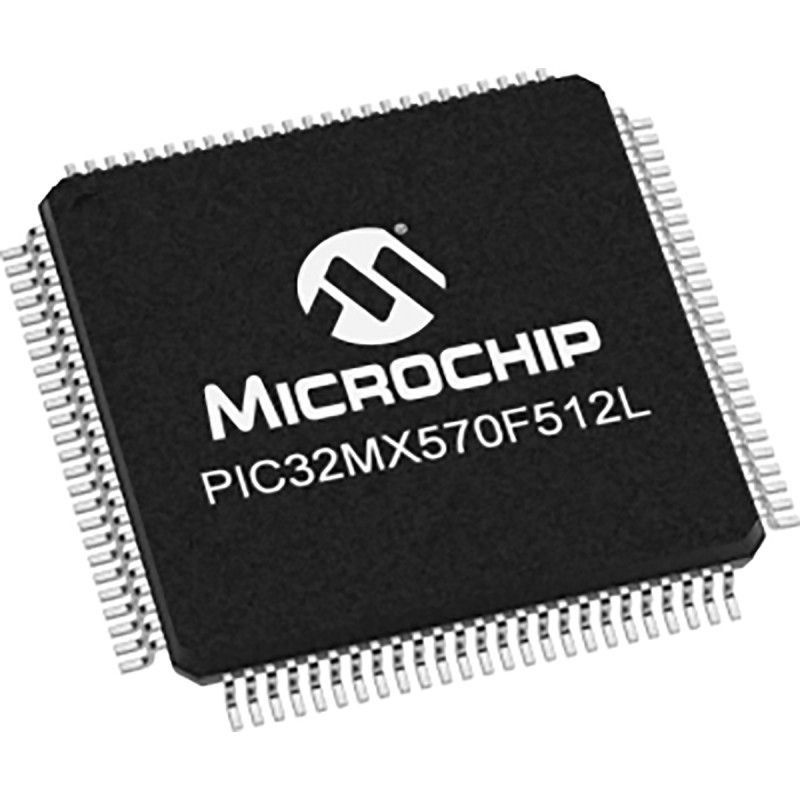 2 pcs - Microchip PIC32MX570F512L-I/PT, 32bit MIPS32 Microcontroller, PIC32, 50MHz, 512 kB Flash, 100-Pin TQFP