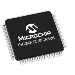 2 pcs - Microchip PIC24FJ256GA606-I/PT PIC Microcontroller, PIC24F, 64-Pin TQFP