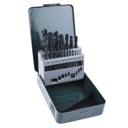1 pcs - Bosch 19-Piece Twist Drill Bit Set for Metal, 10mm Max, 1mm Min, HSS-R Bits