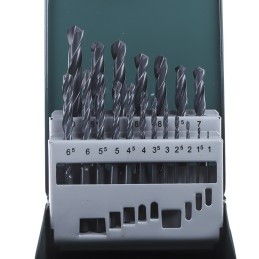 1 pcs - Bosch 19-Piece Twist Drill Bit Set for Metal, 10mm Max, 1mm Min, HSS-R Bits