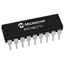 2 pcs - Microchip PIC16C711-04I/P, 8bit PIC Microcontroller, PIC16C, 20MHz, 1.75 kB OTP, 18-Pin PDIP