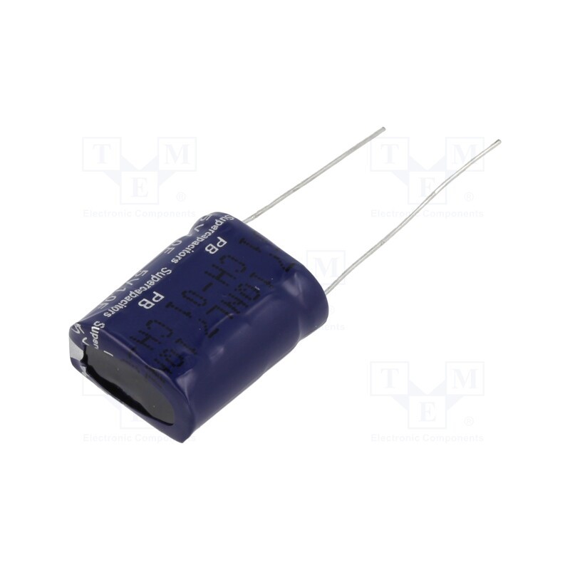 1 pcs x EATON ELECTRONICS - PB-5R0V105-R - Supercapacitor, THT, 1F, 5VDC, -20÷80%, Body dim: 8.5x16.8x21.5mm