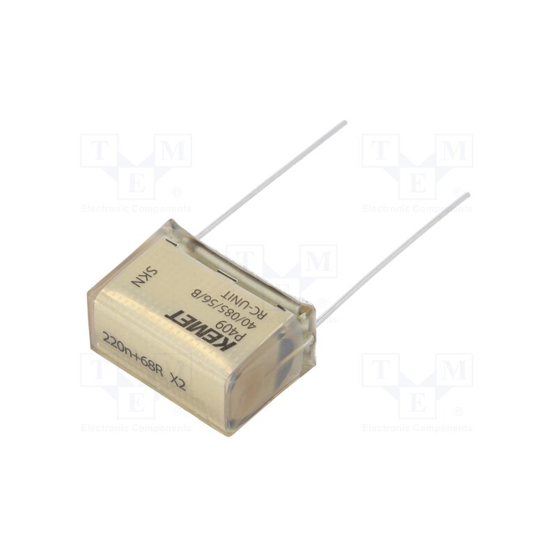 1 pcs x KEMET - P409CP224M275AH680 - Capacitor: paper, X2, 220nF, 275VAC, 20.3mm, ±20%, THT, P409, 630VDC