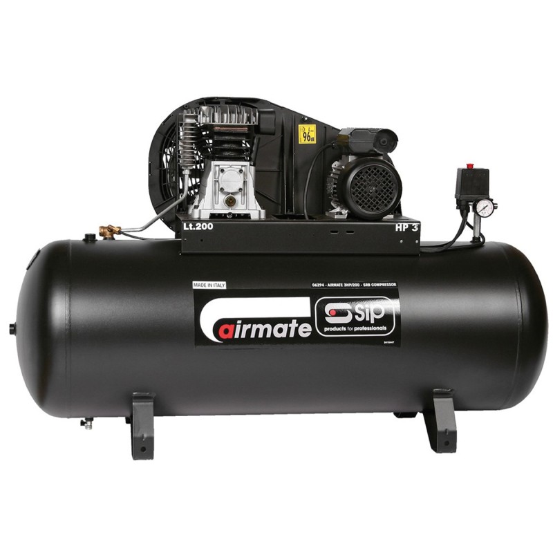 1 pcs - SIP 3HP 200 l Air Compressor, 10bar, 96kg