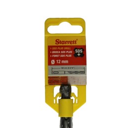 1 pcs - Starrett SDS Plus Series Carbide Tipped SDS Plus Drill Bit, 12mm Diameter, 160 mm Overall