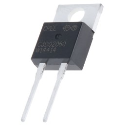 2 pcs - Wolfspeed 600V 2A, SiC Schottky Diode, 2-Pin TO-220 C3D02060A