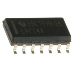 10 pcs - Texas Instruments SN74LVC14AD Hex Schmitt Trigger CMOS Inverter, 14-Pin SOIC