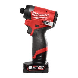 1 pcs - Milwaukee 1/4 in 12V, 6Ah Cordless Impact Driver