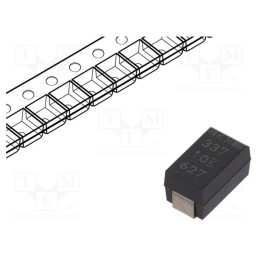 1 pcs x KEMET - T530X337M010ATE006 - Capacitor: tantalum-polymer, low ESR, 330uF, 10VDC, X, 2917, SMD