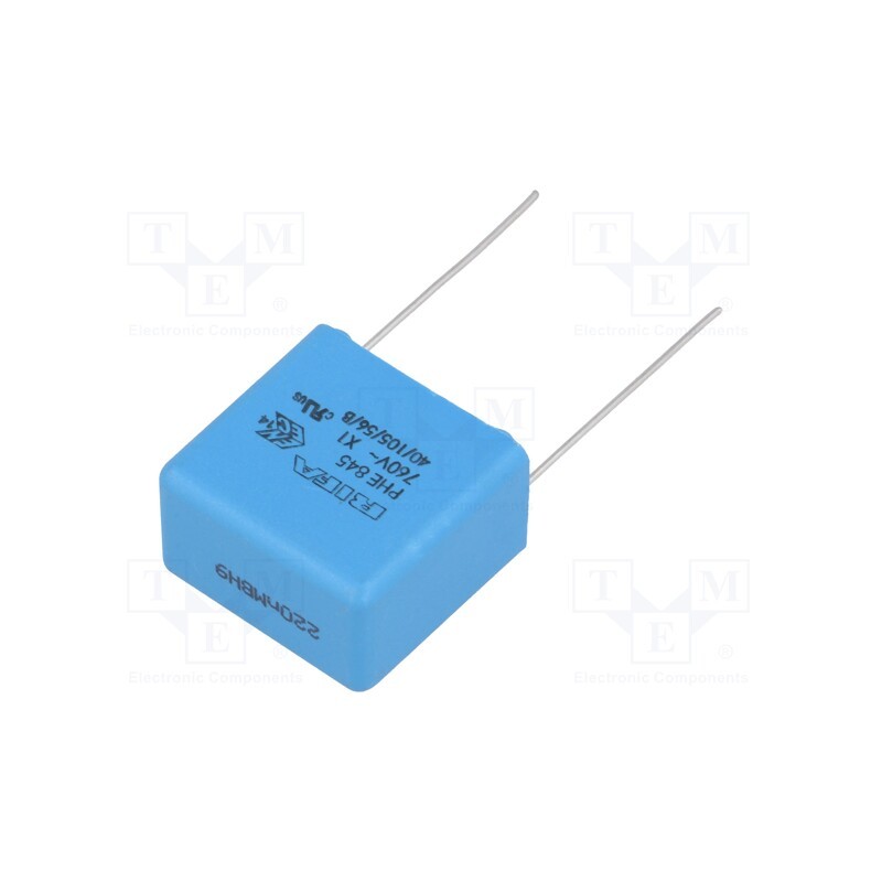 1 pcs x KEMET - PHE845VY6220MR30L2 - Capacitor: polypropylene, 220nF, 26x15.5x24.5mm, THT, ±20%, 22.5mm