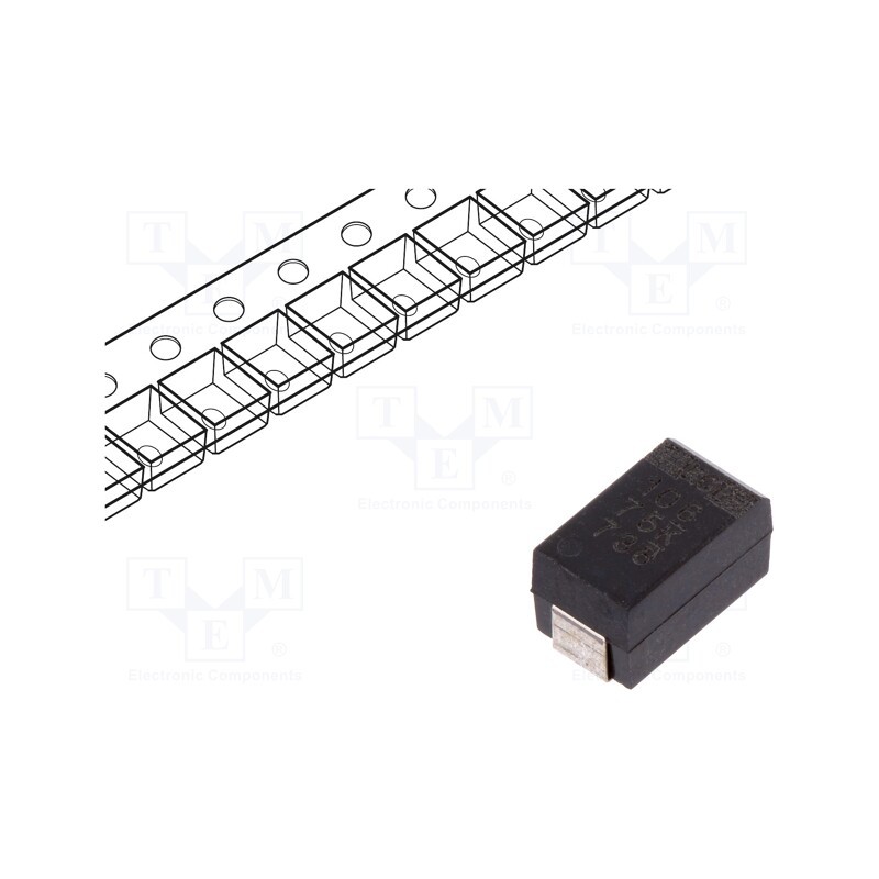 1 pcs x KEMET - T521X106M075ATE050 - Capacitor: tantalum-polymer, low ESR, 10uF, 75VDC, X, 2917, SMD