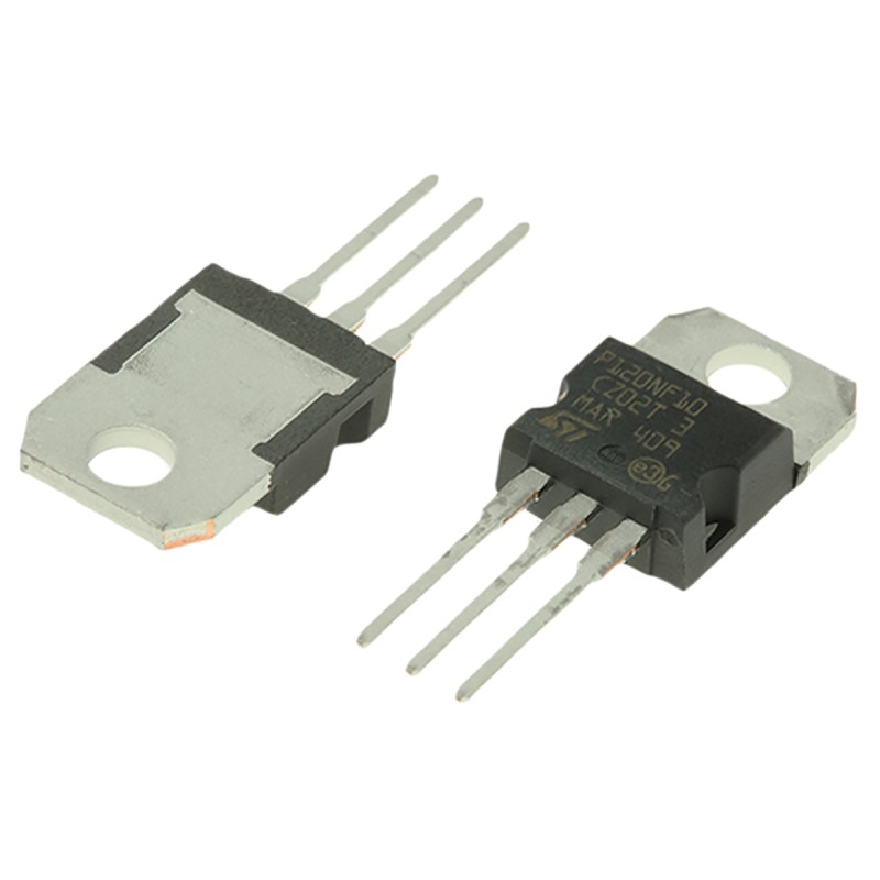2 pcs - N-Channel MOSFET, 120 A, 100 V, 3-Pin TO-220 STMicroelectronics STP120NF10