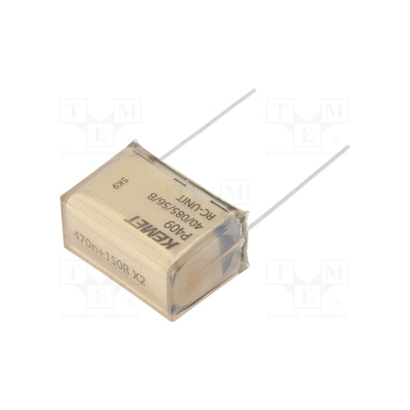 1 pcs x KEMET - P409EL474M275AH151 - Capacitor: paper, X2, 470nF, 275VAC, 25.4mm, ±20%, THT, P409, 630VDC