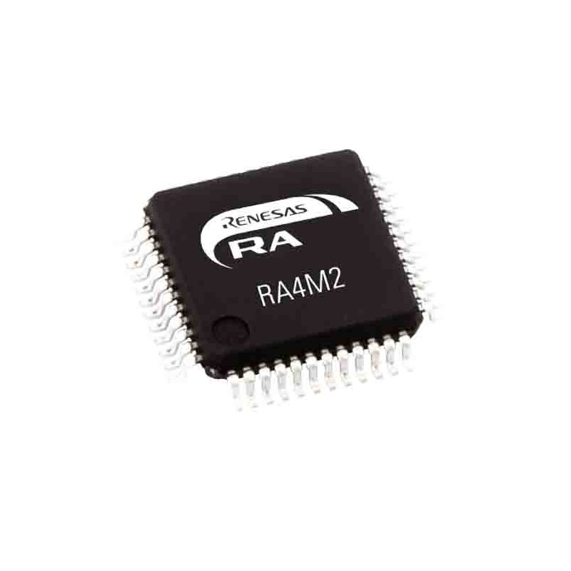 2 pcs - Renesas Electronics R7FA4M2AD3CFLAA0, 32bit ARM Cortex M33 Microcontroller MCU, RA4M2, 100MHz, 512 KB Flash, 48-Pin QFP