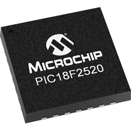 2 pcs - Microchip PIC18F2520-E/ML, 8bit PIC Microcontroller, PIC18F, 40MHz, 32 kB Flash, 20-Pin QFN