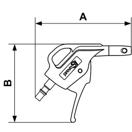 1 pcs - PREVOST 6bar Air Blow Gun, ISOC 6 Air Inlet (BSP)