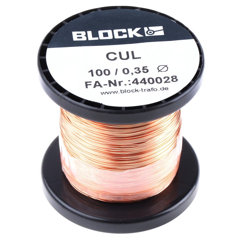1 pcs - Block Single Core 0.35mm diameter Copper Wire, 87m Long