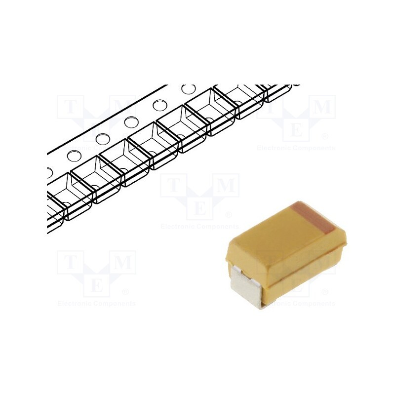 1 pcs x KEMET - T520V227M006ATE025 - Capacitor: tantalum-polymer, low ESR, 220uF, 6.3VDC, V, 2917, SMD